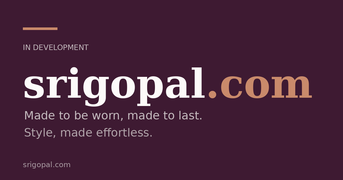 Link preview image for srigopal.com